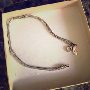 Silver bracelet chain for charms